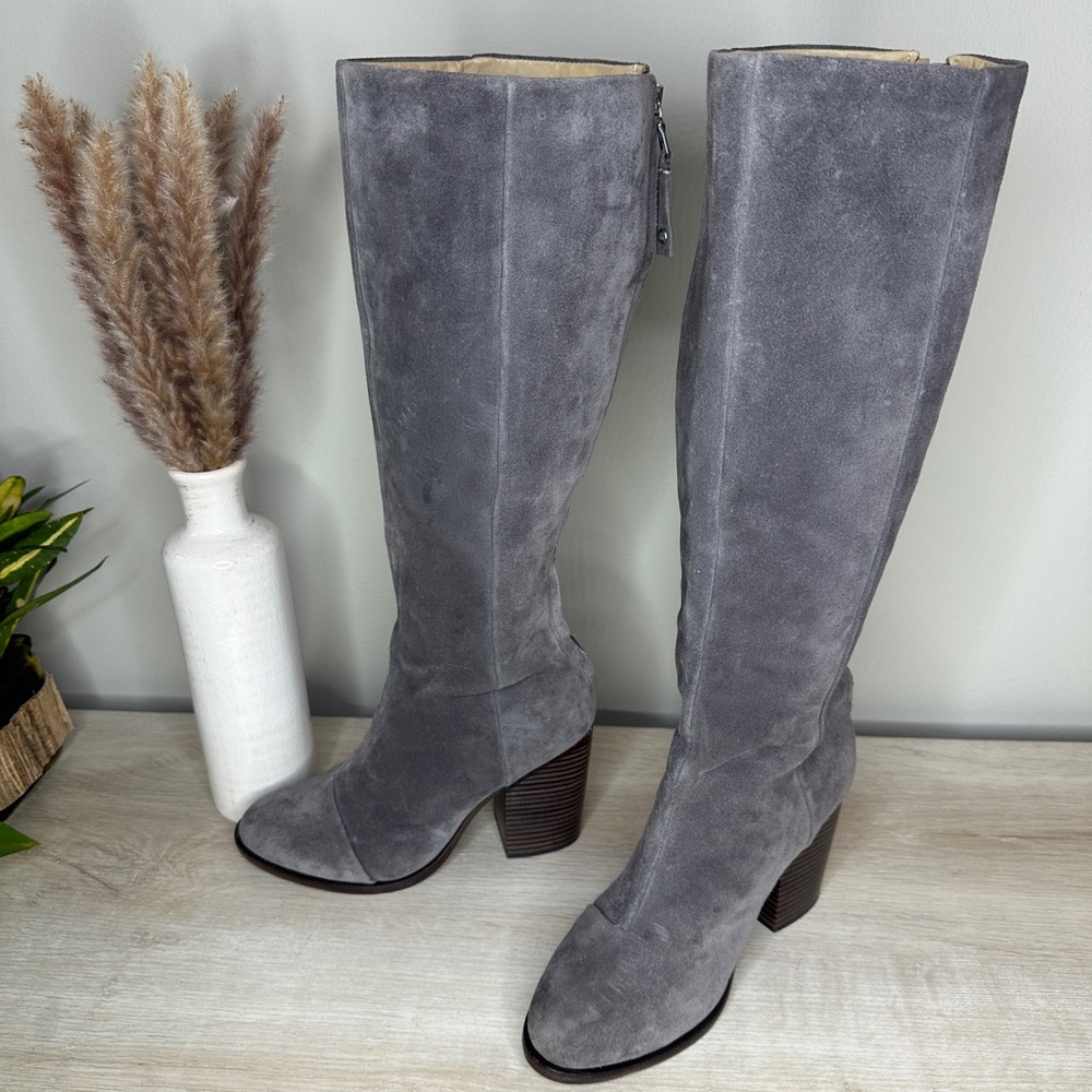 RAG & BONE, Ashby Grey Granite Suede Round Toe
Knee high Tall Boots size 37.5